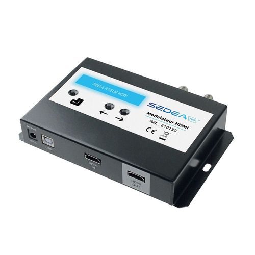 Modulateur DVB-T COFDM Terrestre Entre / Sortie RF avec connecteur F HDMI 610130 – Transmission du signal HDMI sur rseau coaxial