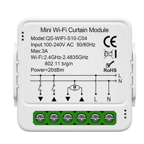 Module d'interrupteur de rideau WiFi intelligent Tuya pour volet roulant Moteur lectrique Smart Life APP Tlcommande