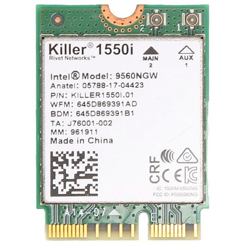 Module de carte rseau 1550i 9560NGW Double bande 1.73Gbps Sans fil BT5.0 M.2 NGFF Wifi Carte pour ordinateur portable Windows10