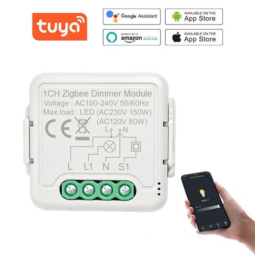 Module De Gradateur Module D'interrupteur De Lumire Contr?Le De La Lumire Tlphone Portable App Tlcommande Intelligente Maison Commande Vocale 1 Gang