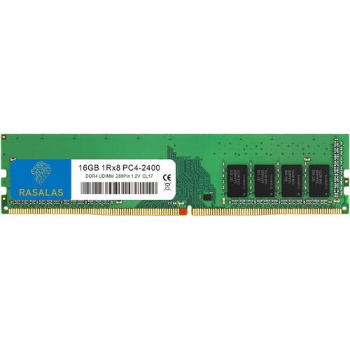 Module de mmoire RAM 16 Go DDR4 2400 MHz PC4-19200 sans ECC sans tampon 1,2 V CL17 1Rx8 288 broches UDIMM pour ordinateur de bureau, PC4-2133P