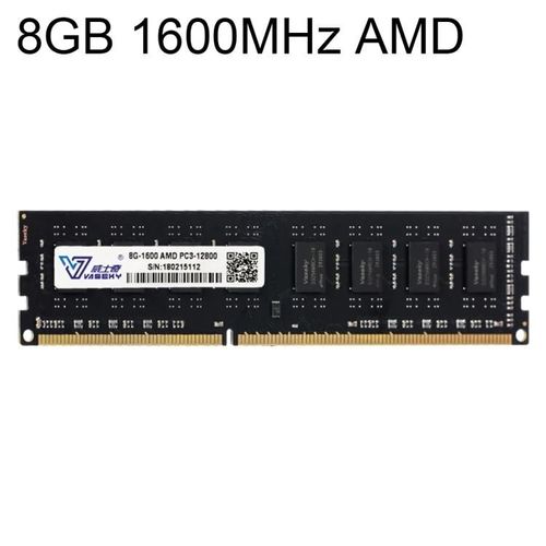 Module de RAM de mmoire PC DDR3-8GB 1600MHz PC3-12800 pour ordinateur de bureau par