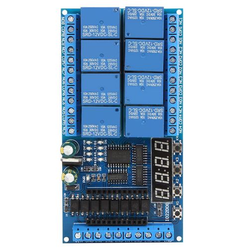 Module De Relais Plc Pro Mini Dc 12 V 8 Canaux Avec Temporisation Et Interrupteur Pour Arduino