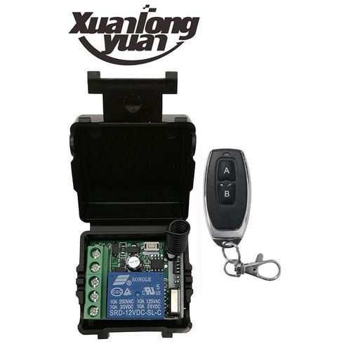 Module rcepteur de relais de commutateur de lumire, tlcommande sans fil DC12V 1CH, metteur RF, dlai de 20 secondes/obturateurs