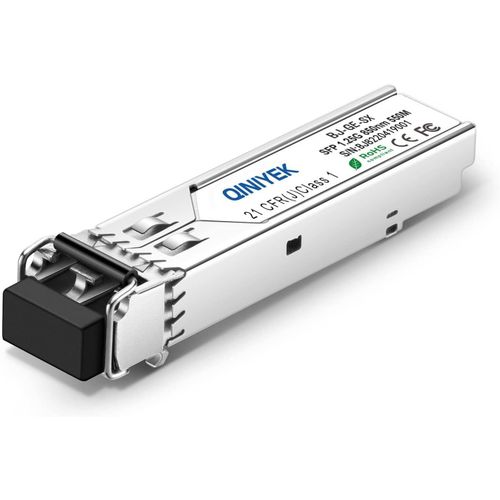 Module SFP multimode 1.25G,1000Base-SX SFP vers LC Fiber Transceiver pour Cisco GLC-SX-MMD,Cisco GLC-SX-MMD,Meraki,Ubiquiti UF-MM-1G,Mikrotik,Intel,Fortinet,Netgear (MMF 850nm,550m,DDM)