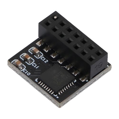Module TPM 2.0 Interface SPI Stable Haute Scurit 0,6 po De Large 0,5 Pouce Profond 14 Broches Module SPI pour Carte Mre Mmoire DDR4