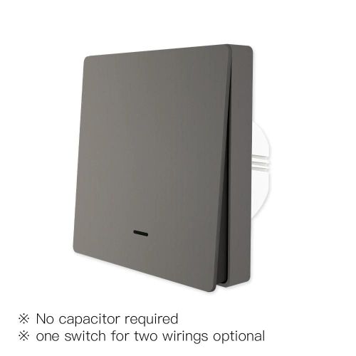 Moes ? Interrupteur D'clairage Intelligent Tuya Zigbee 2mqtt, Aucun Fil Neutre Ncessaire, Aucun Condensateur Ncessaire, 2/3 Voies, Fonctionne Avec Alexa Google Home-1 Gang Gris