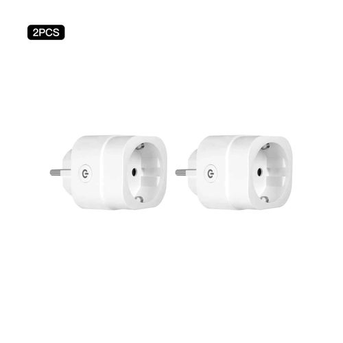 Moes-Prise De Courant Intelligente Wifi Eu,Luminosit De La Prise,Minuterie S?Ur Pour L'application Tuya Smart Life,Amazon Alexa,Google Assistant,Commande Vocale - Type Smart Eu Plug 2pc