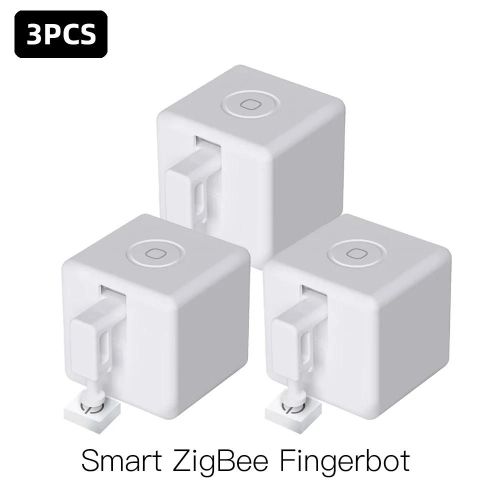 Moes Zigbee Tuya Fingerbot Bouton Posoir Nouveau Robot De Doigt Commande Vocale Automatique Application Smart Life Fonctionne Avec Alexa Google Home-3 Pcs Finger