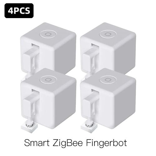 Moes Zigbee Tuya Fingerbot Bouton Posoir Nouveau Robot De Doigt Commande Vocale Automatique Application Smart Life Fonctionne Avec Alexa Google Home-4 Pcs Finger
