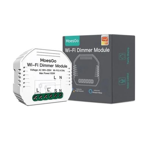 Moesgo Module De Variateur Intelligent Wifi 2,4 Ghz Alexa, Pour Variateur De Lumire Sans Fil, Relais Encastr