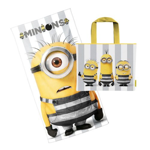 Moi Moche Et Mchant 3 Jail Ensemble Com Sac De Plage & Serviette, Jaune