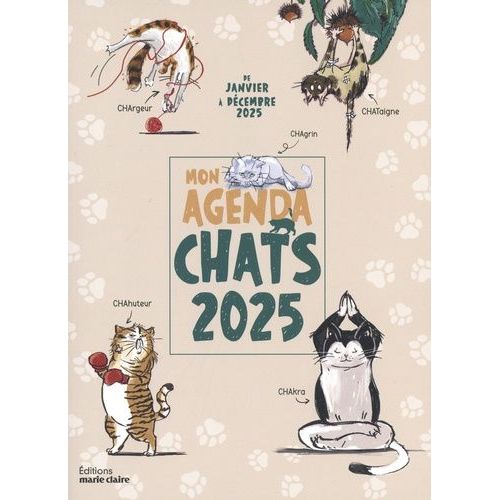 Mon Agenda Chat - De Janvier  Dcembre    Format Beau livre 