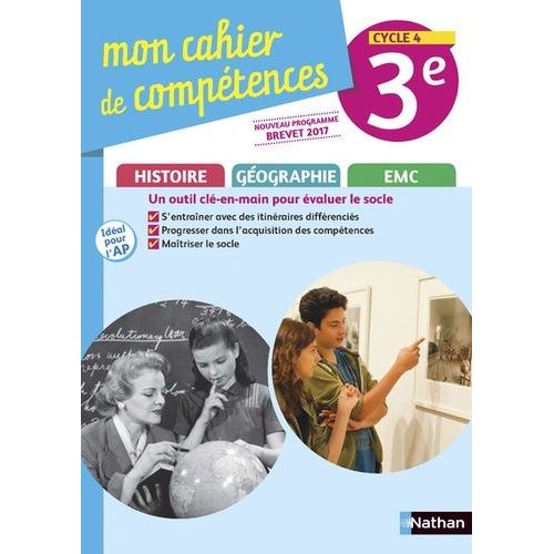 Histoire-Gographie Emc 3e Cycle 4 Mon Cahier De Comptences    Format Non Precis 