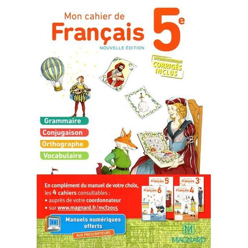 Page De Garde Cahiers De Francais 5e Mon cahier de français 5e - Nouvelle édition: VERSION SPÉCIMEN