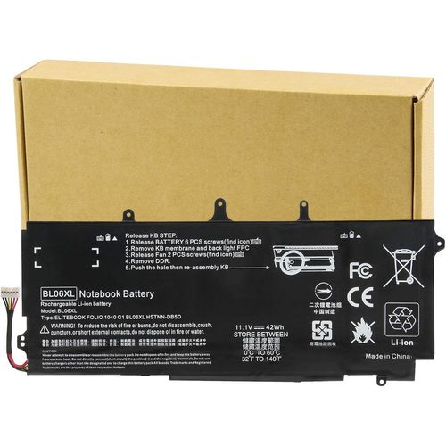 MONDODIGITALE-42Wh Bl06Xl Blo6Xl Laptop Batterie Pour Hp Elitebook Folio 1040 G1 G2 Notebook Pc 722236-171 722236-1C1 722236-271 722236-2C1 722297-001 722297-005 Hstnn-Db5D Hstnn-Ib5D Hstnn-W02C Bl06