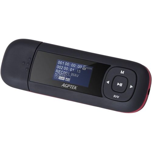 MONDODIGITALE-8Go Lecteur Mp3 Usb Portable Avec cran Lcd, Lecteur Musique Cl Usb Mini Baladeur Avec Fm Enregistrement, Pour 10H Lecture Musicale, Pour Travail tudier Support Piles Aaa (Sans coute