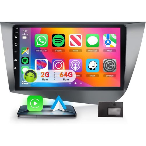 Mondodigitale-Autoradio Pour Seat Leon 2 Mk2 2005-2012,Android 2g+64g Carplay Android Auto Hifi,9
