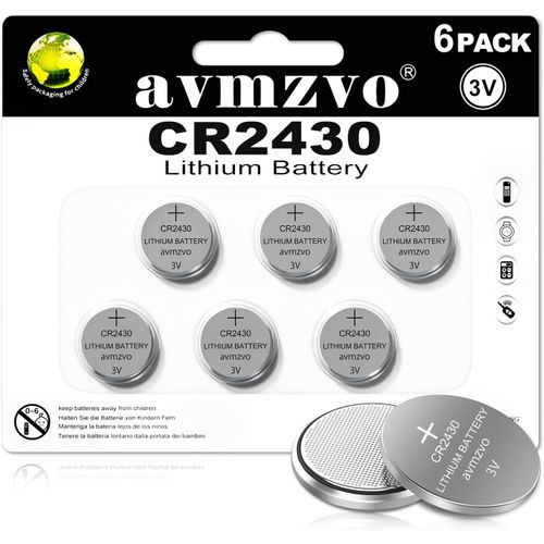 Mondodigitale-Cr2430 Lot De 6 Piles Bouton Au Lithium 3 V Cr 2430