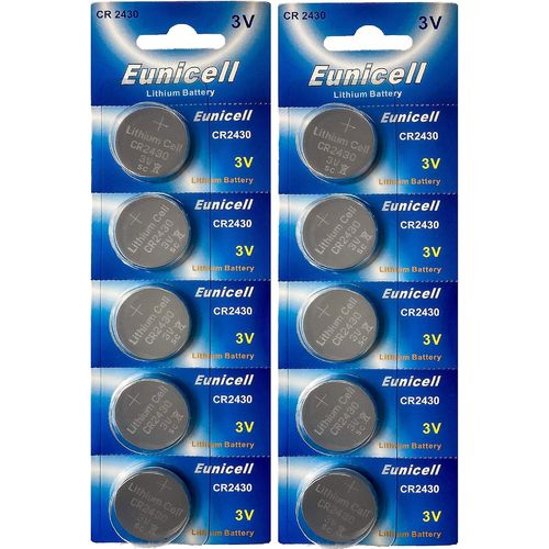 Mondodigitale-Lot De 10 Piles Bouton Cr2430 3 V Au Lithium 270 Mah (2 Blistercard A 5 Piles Cr2430) Produit De Marque Unique Fba