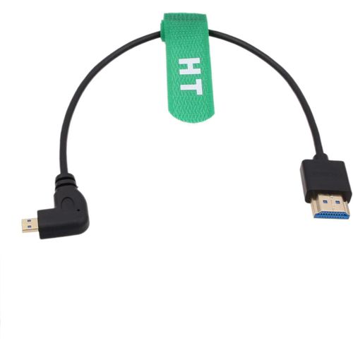 Mondodigitale-Micro Hdmi 4K 60Hz 8K Ultra Hd Cable Pour Sony A6600 A7Riv X-T3 Canon R5C R6 Lumix S5 Camera Atomos Ninja V Portkeys Monitor Type A D Hdmi 2.1 Right Angle 30Cm