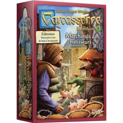 MONDODIGITALE-Z-Man Games-Carcassonne-Extension 2 Marchands & Btisseurs-Jeu De Socit- Partir De 7 Ans-2  6 Joueurs-40 Minutes