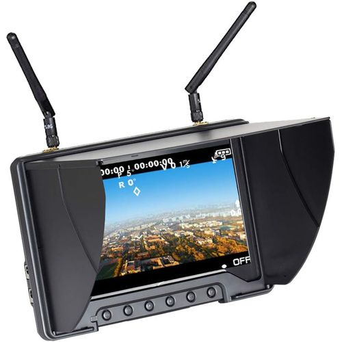 Moniteur De Diversit Black Pearl Moniteur Rc801 Fpv Avec Dvr Hdmi En 5.8ghz Rcepteur D'cran Fpv 7 Pouces Intgr Pour Batterie Rcr Drone Dji Phantom Airplane (Sma Ant).[W209]