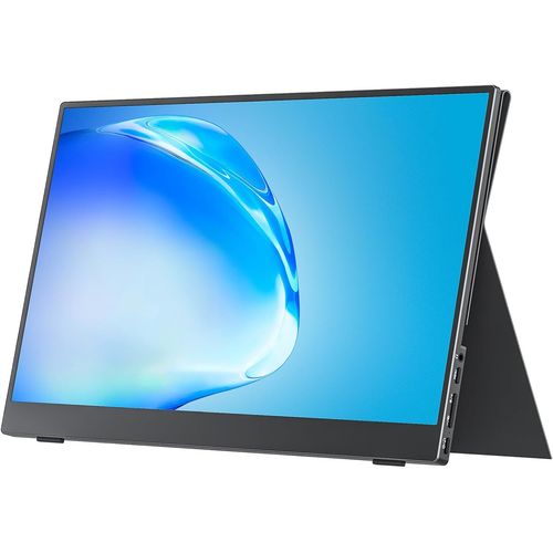 Moniteur portable 15,6 pouces 1080P Moniteur de voyage avec haut-parleur HDMI USB-C Moniteur externe pour ordinateur portable,MacBook,Surface,PC,Xbox,PS4/5,avec support de recouvrement