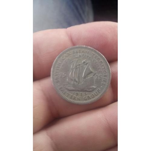 Monnaie 25 Cents British Caribbean Territorie 1955