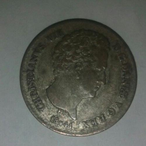 Monnaie 4 Skilling Argent Danemark 1841