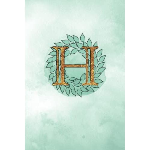 Monogram Journal H: 120 Lined Pages In 6x9