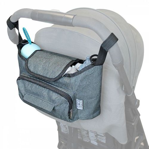 Monsieur Bb  Sac  Langer, De Rangement Pour Poussette - 33 X 16 X 18.5 Cm - Gris