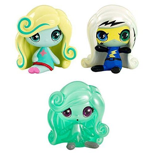 Monster High Minis Power Ghouls Frankie Stein, An Original Ghouls Lagoona Blue And A Getting Ghostly Twyla Figures, 3 Pack