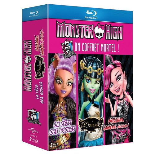 Monster High - Un Coffret Mortel ! : La Fte Des Goules + 13 Souhaits + Frissons, Camra, Action ! - Pack - Blu-Ray de Mike Fetterly