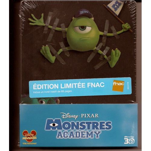 Monstres Academy Combo Bluray 3d & 2d Edition Speciale Fnac Inclus Livret 68 Pages de Disney