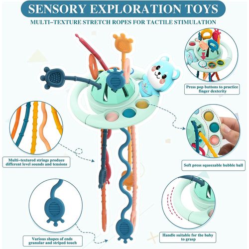 Montessori Jouet 12mois+, Jouet Sensoriel Push Et Pop Pour Bb 1 2 3 Ans Pour Garon Fille