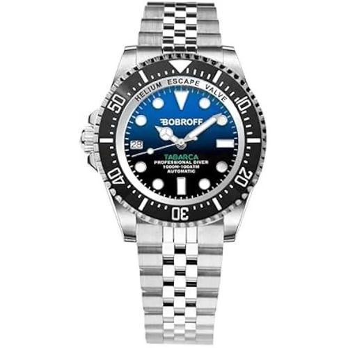 Montre  Gousset Bobroff S0375333 - Homme -  42 Mm - Acier Inoxydable - Automatique - Bleu - Argent