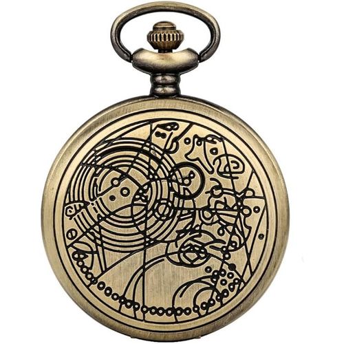 Montre  Gousset Doctor Who Avec Pendentif Et Chane De Style Rtro, En Argent, Pour Hommes Et Vendue Dans