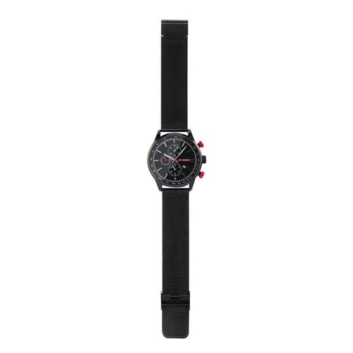 Montre A Quartz Analogique Curren Pour Homme, Bracelet En Acier, Boitier En Alliage, Boitier Noir, Cadran Noir