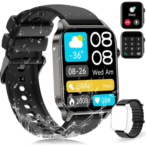 Montre ConnectE Femme Homme, Montre Intelligente Avec Appels Bluetooth Etanche Ip68 Avec Cardiofrequencemetre Spo2 Sommeil Calories 100+ Modes Sportifs Podometre, Montre Connecter Pour Android Ios
