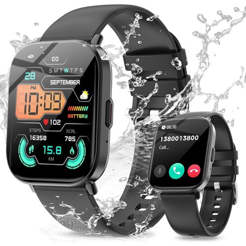 Montre ConnectE Homme Femme Avec Appel Bluetooth, 2,01