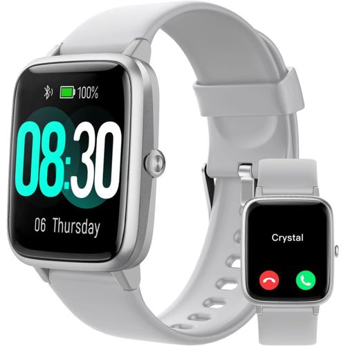Montre ConnectE Homme Femme Smartwatch Pour Android Ios Smartphone Montre Sport Podometre Etanche Ip68 Tracker Multisport Notification Message RVeil Rappel SDentaire ChronomTre Gris
