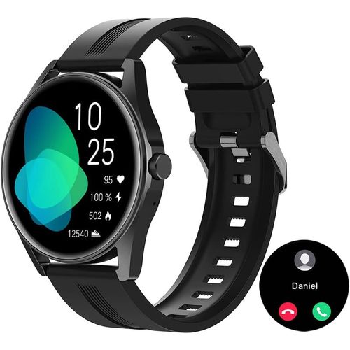 Montre ConnectE Homme Repondre Appel Smartwatch Ronde 1,38 Pouces Podometre CardiofrQuencemTre Oxymetre Montre Sport Tanche Ip68 Multisports Notification Message Pour Android Ios Noir