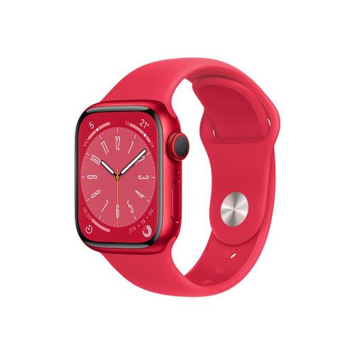 Apple Watch Series 8 (Gps + Cellular) - Botier 41 Mm (Product) Red Aluminium Rouge Avec Bracelet Sport Rouge