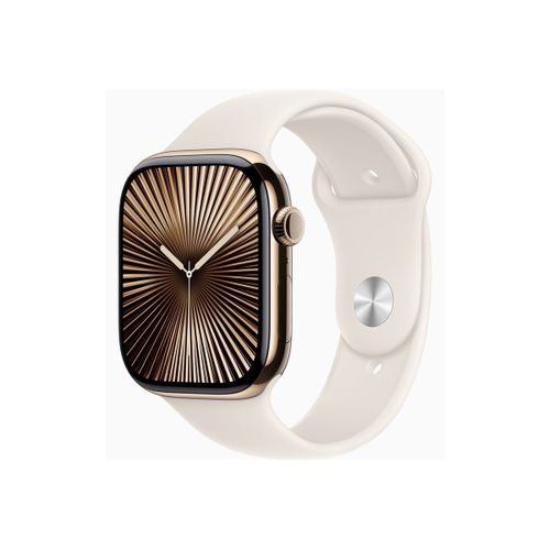 Apple Watch Series 10 Gps + Cellular - Botier Titane 42 Mm Finition Or - Taille S/M