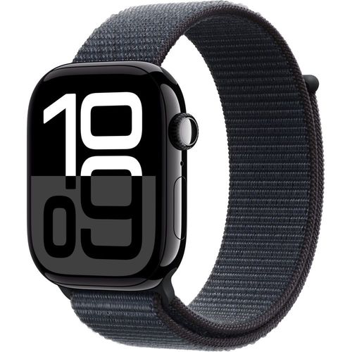 Apple Watch Series 10 Gps - Botier Aluminium 46 Mm Finition Noir De Jais - Boucle
