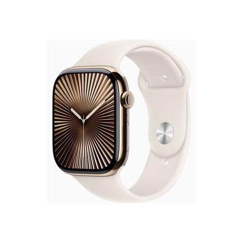 Apple Watch Series 10 Gps + Cellular - Botier Titane 46 Mm Finition Or - Taille M/L