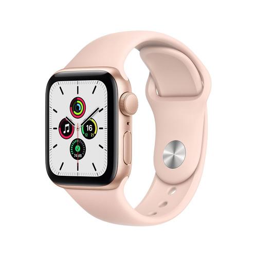 Apple Watch Se (Gps) - Boitier 40 Mm Aluminium Or Avec Bracelet Sport Rose Des Sables