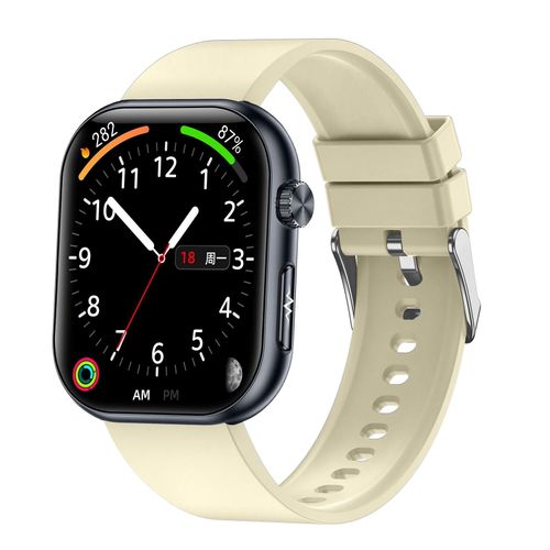 Montre Connecte cran Amoled 1.95 Pouces Ecg tanche Bluetooth Autonomie 10 Jours Jaune Yonis