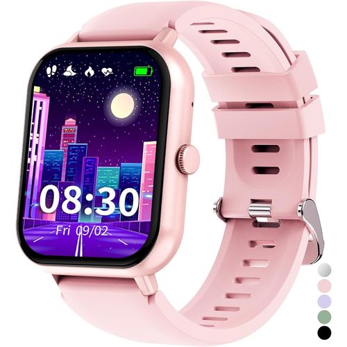 Montre Connecte Enfant Cardiofrequencemetre Moniteur De Sommeil Podomtre Modes Sport tanche Reveil Jeux Bluetooth Appel Jouet Ado Fitness Tracker Cadeau Fille Garon 3+ Ans Adolescent